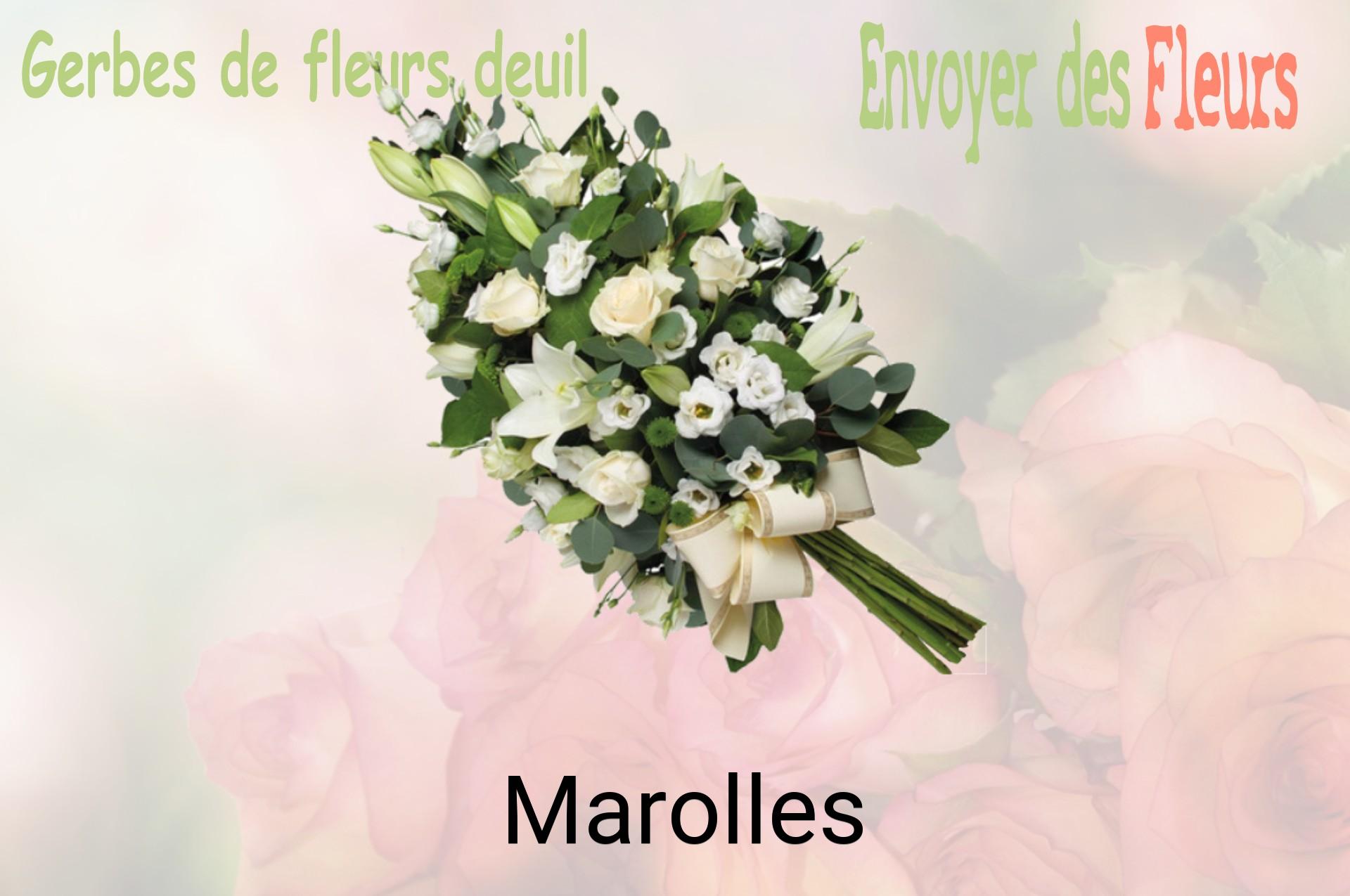 Gerbe de fleurs de deuil livrée à Marolles